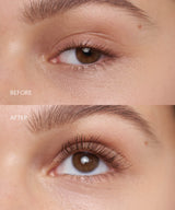 mascara; Brown: Before & After of the DAY Lengthening MAscara in Brown