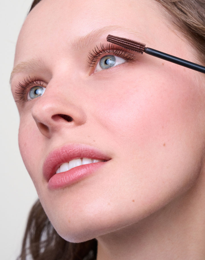 mascara; Brown: Alba wears the Lengthening Day Mascara in Brown