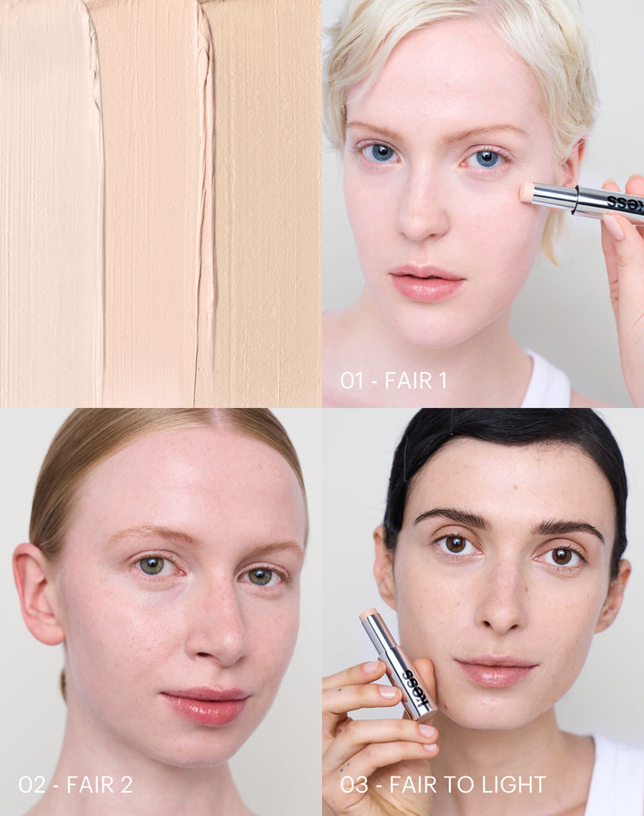 concealer-stick-spf-20; fair-2: Fair shades in comparison