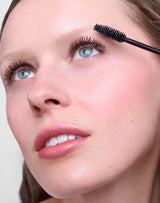 night-mascara; midnight-black: Alba wears the Volumising Night Mascara in Midnight Black
