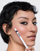 one-swipe-kajal; pitch-black: Greta wears the One Swipe Kajal Liner in Pitch Black