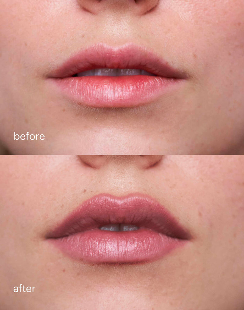 natural-rose; Before & After of the Soft Shape Lip Liner in Natural Rose