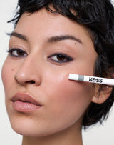 one-swipe-kajal; stone-grey: Greta wears the One Swipe Kajal Liner in Stone Grey