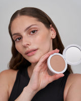 fair-to-light; Regina wears the 365 Bronzer in Fair to Light