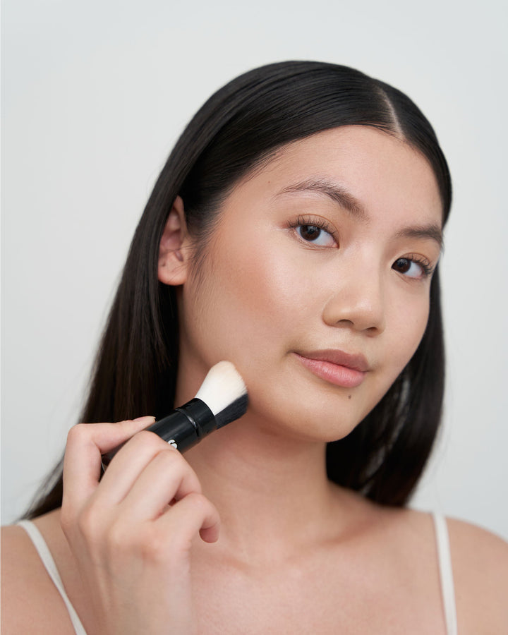 365-bronzer; light-to-medium: Our models wears the 365 Bronzer in Light to Medium