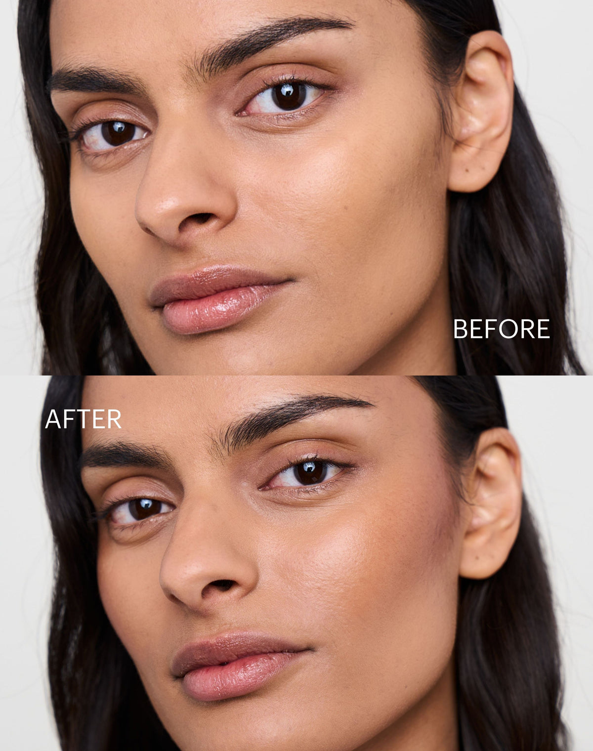 duo-stick; tan-bronzer: Before & After of the Cream Bronzers in Tan