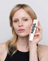 ; Ann wears the CC Cream in Fair