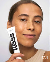 ; Natalia wears the CC Cream in tan