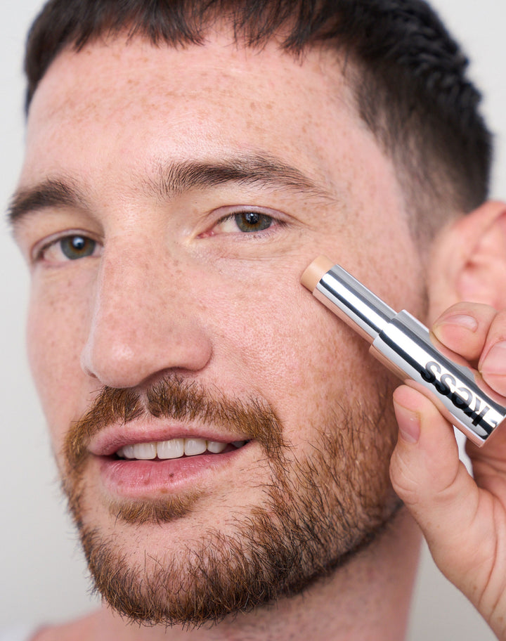 concealer-stick-spf-20; light-to-medium: Lin wears the Concealer in Light to Medium