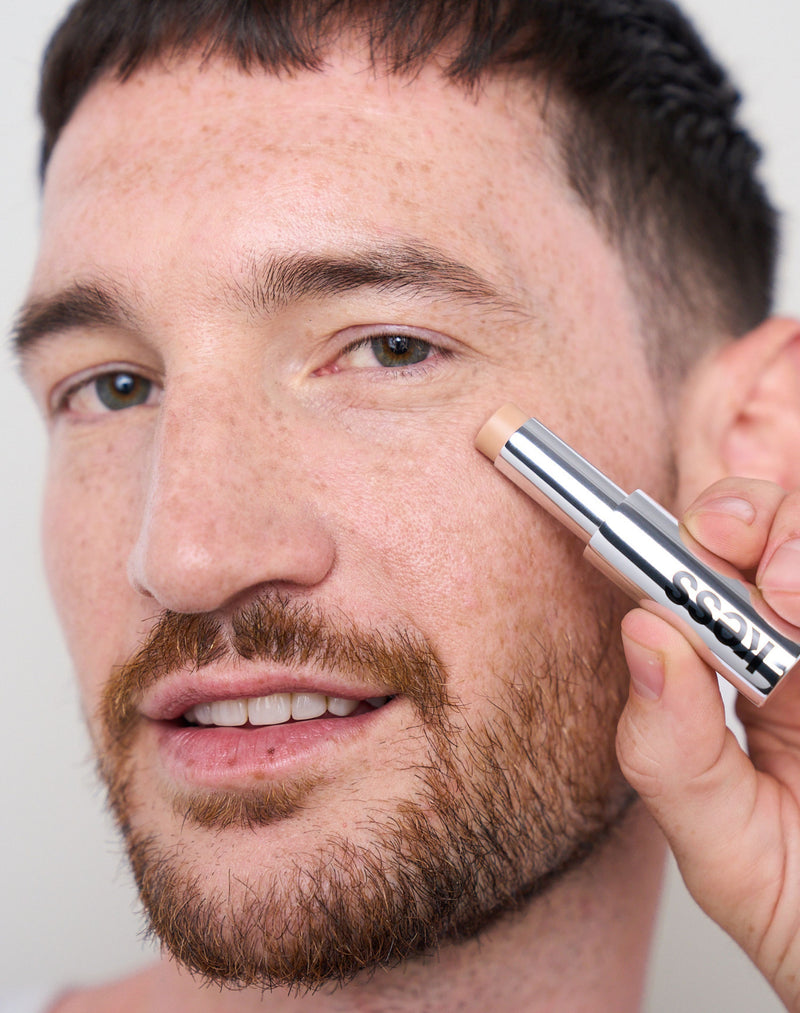 light-to-medium; Lin wears the Concealer in Light to Medium