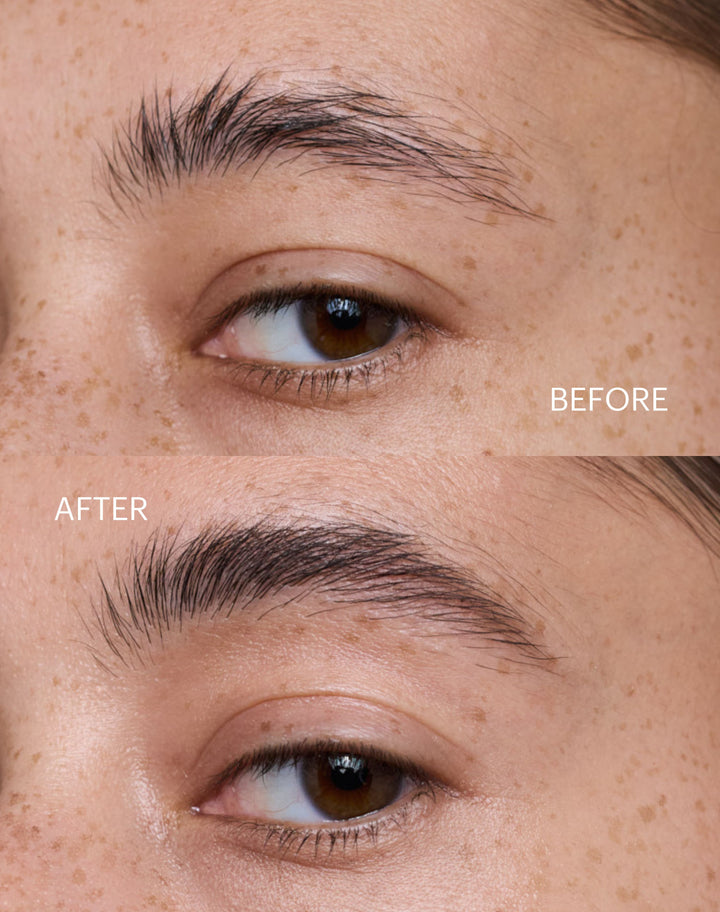 fluffy-brow-filler; dark-brown: Before - After Fluffy Brow Filler in Dark Brown