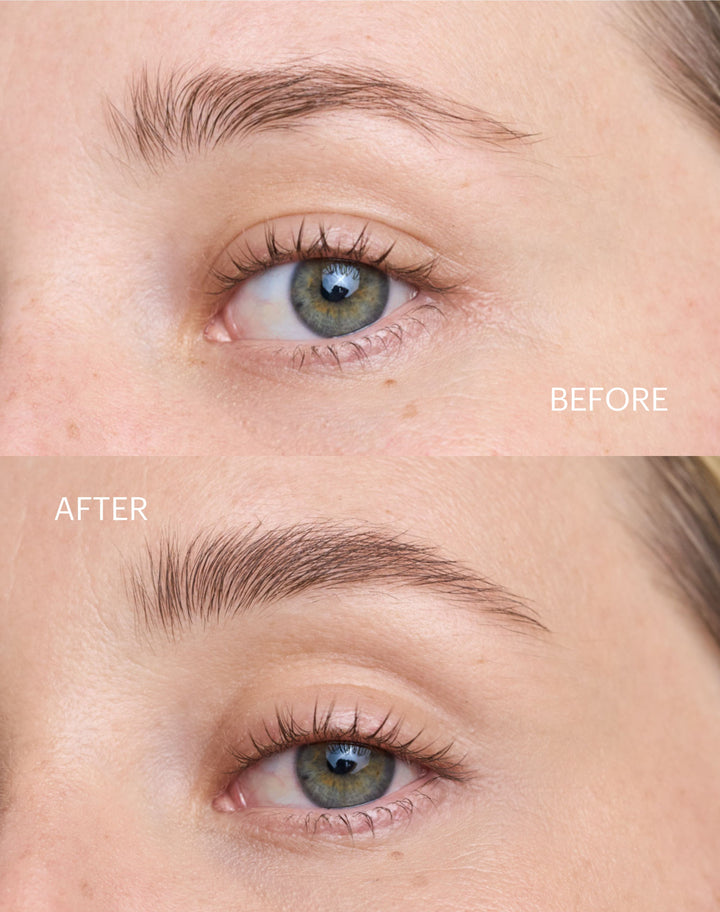 fluffy-brow-filler; light-brown: Before - After Fluffy Brow Filler in Light Brown