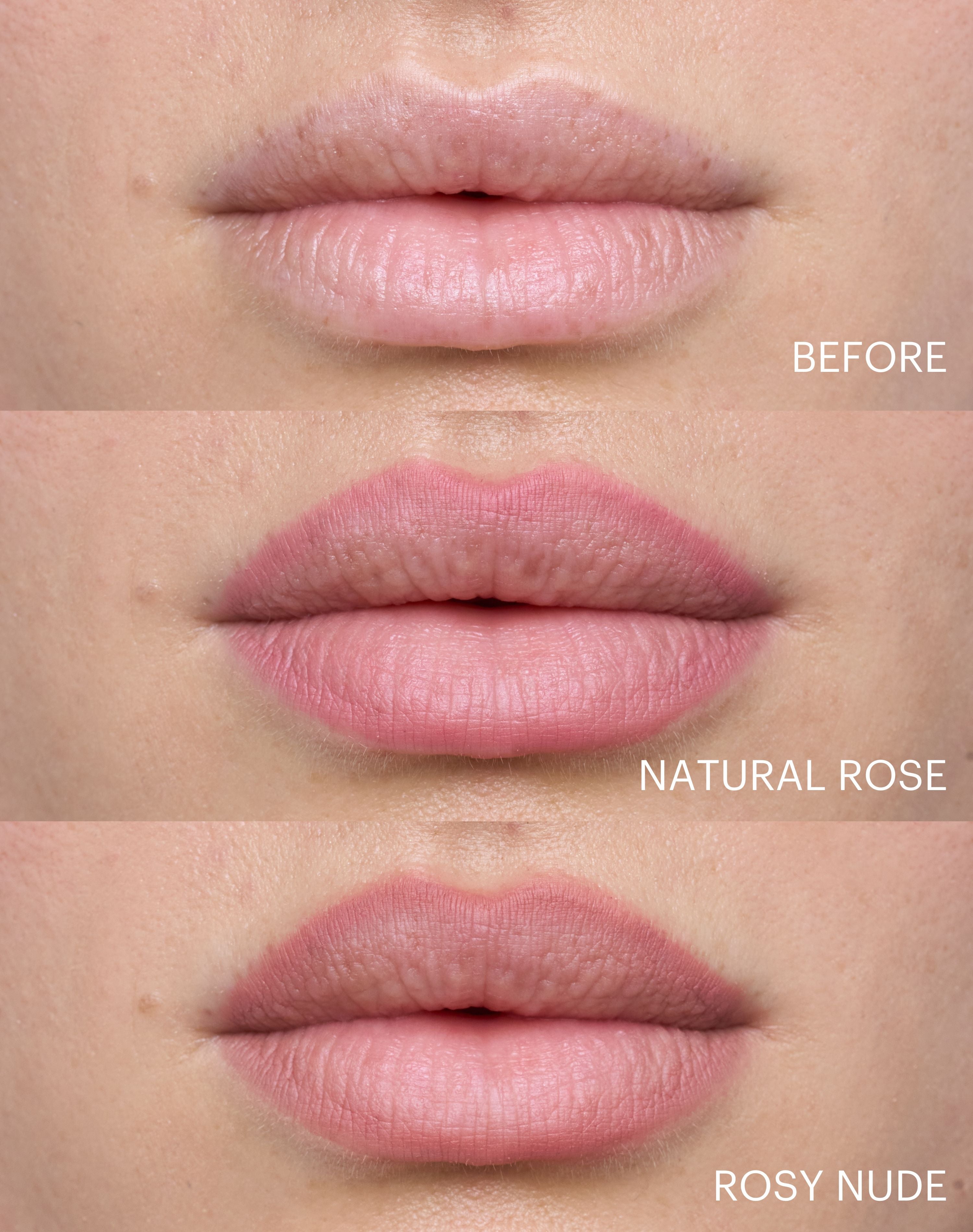 ; Comparison of Natural Rose and Rosy Nude