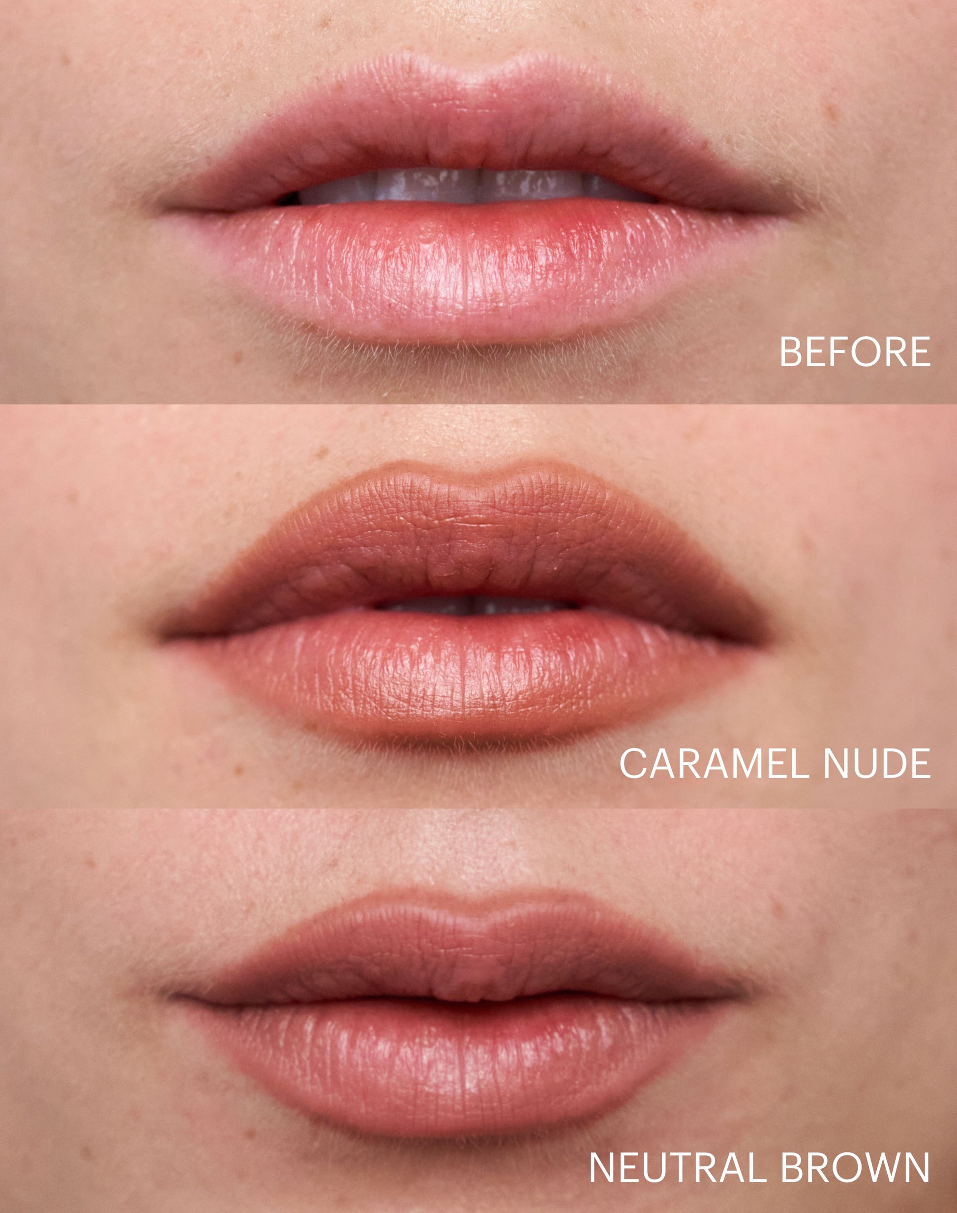 ; Comparison of Neutral Brown and Caramel Nude