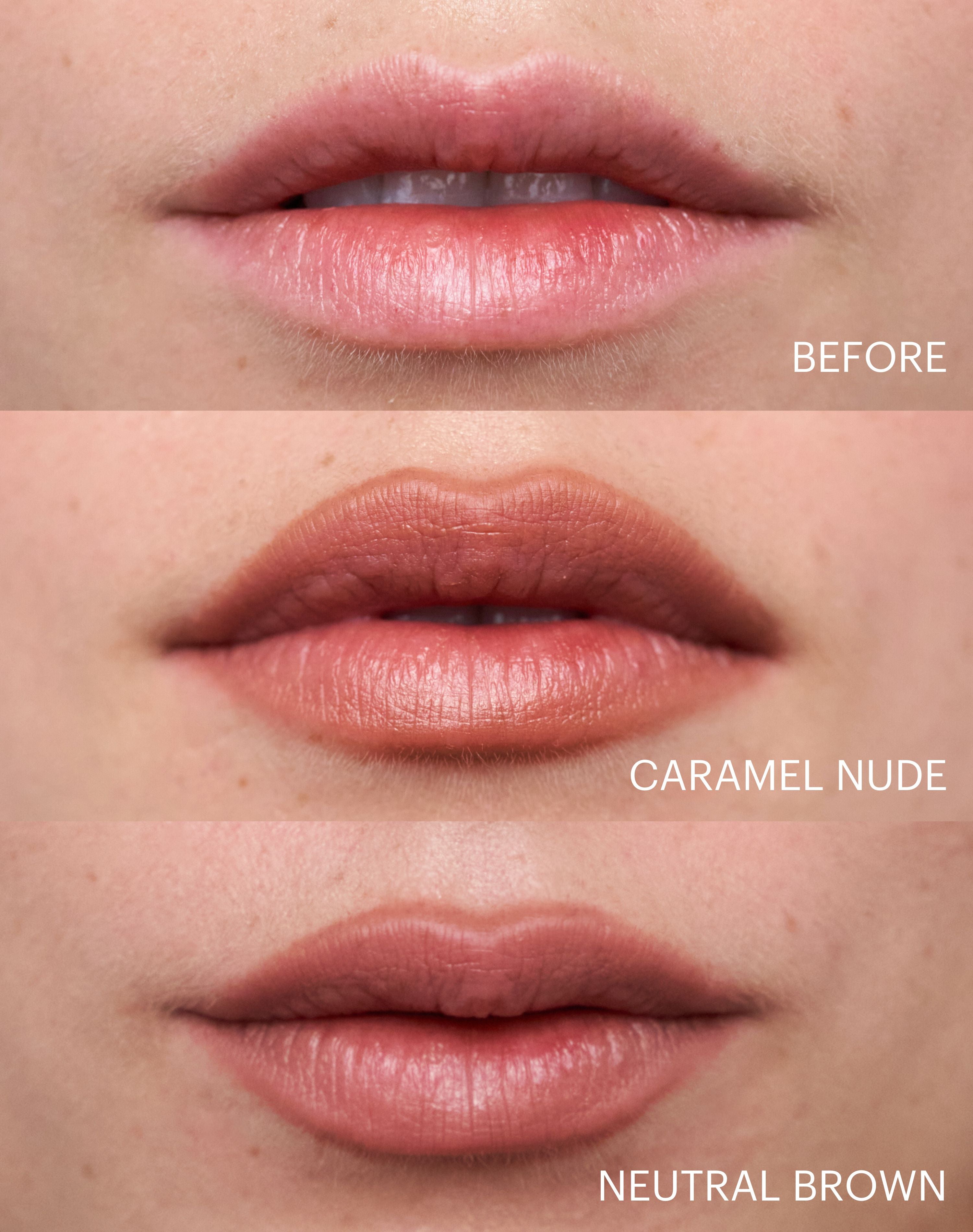 ; Comparison of Neutral Brown and Caramel Nude