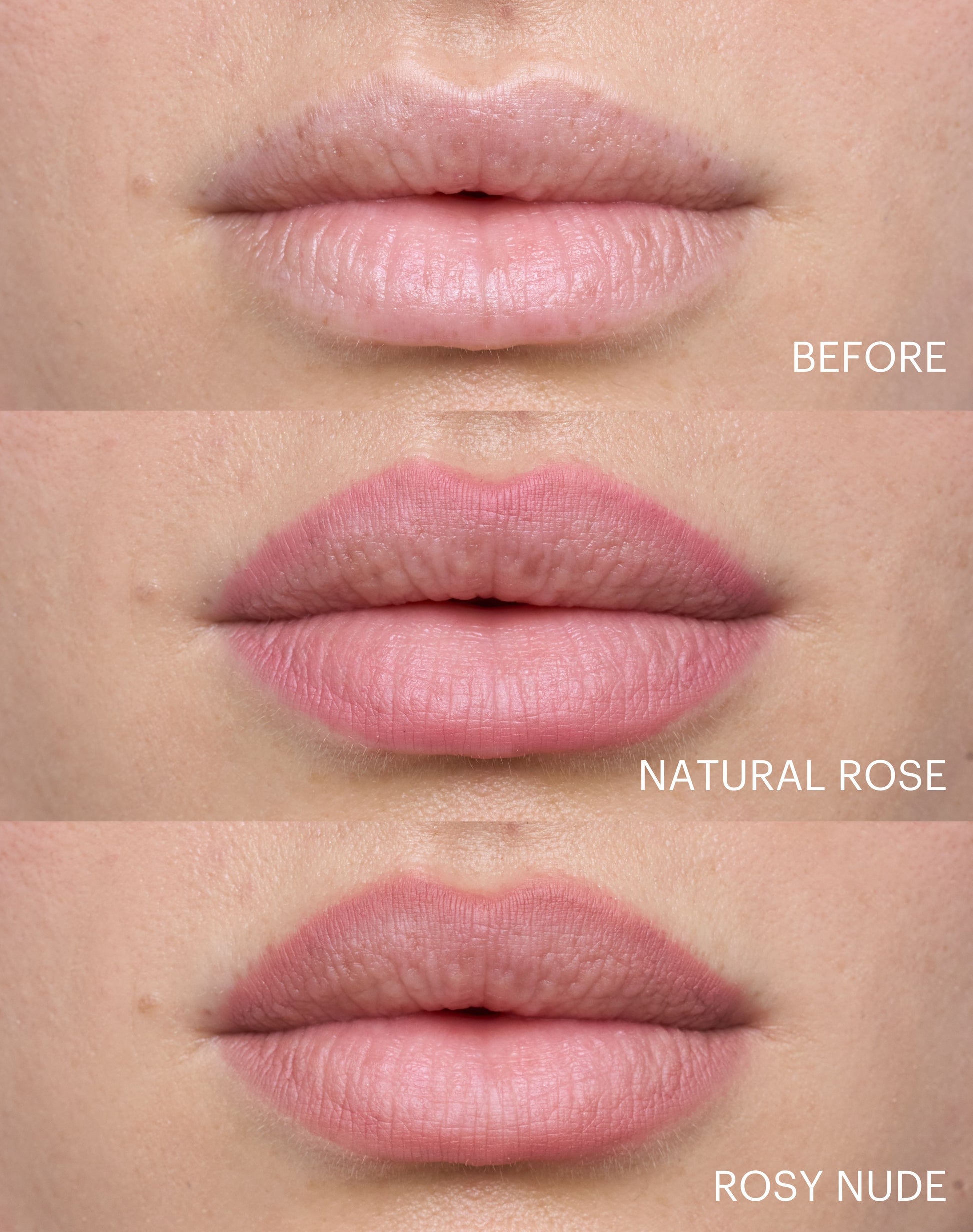 ; Comparison of Natural Rose and Rosy Nude