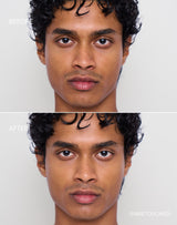 tan-1; Before & after of shade Tan 1