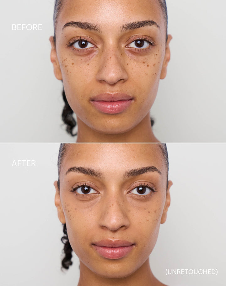 concealer-stick-spf-20; medium-to-tan: Before & after of shade Medium to Tan