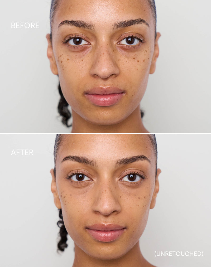 medium-to-tan; Before & after of shade Medium to Tan