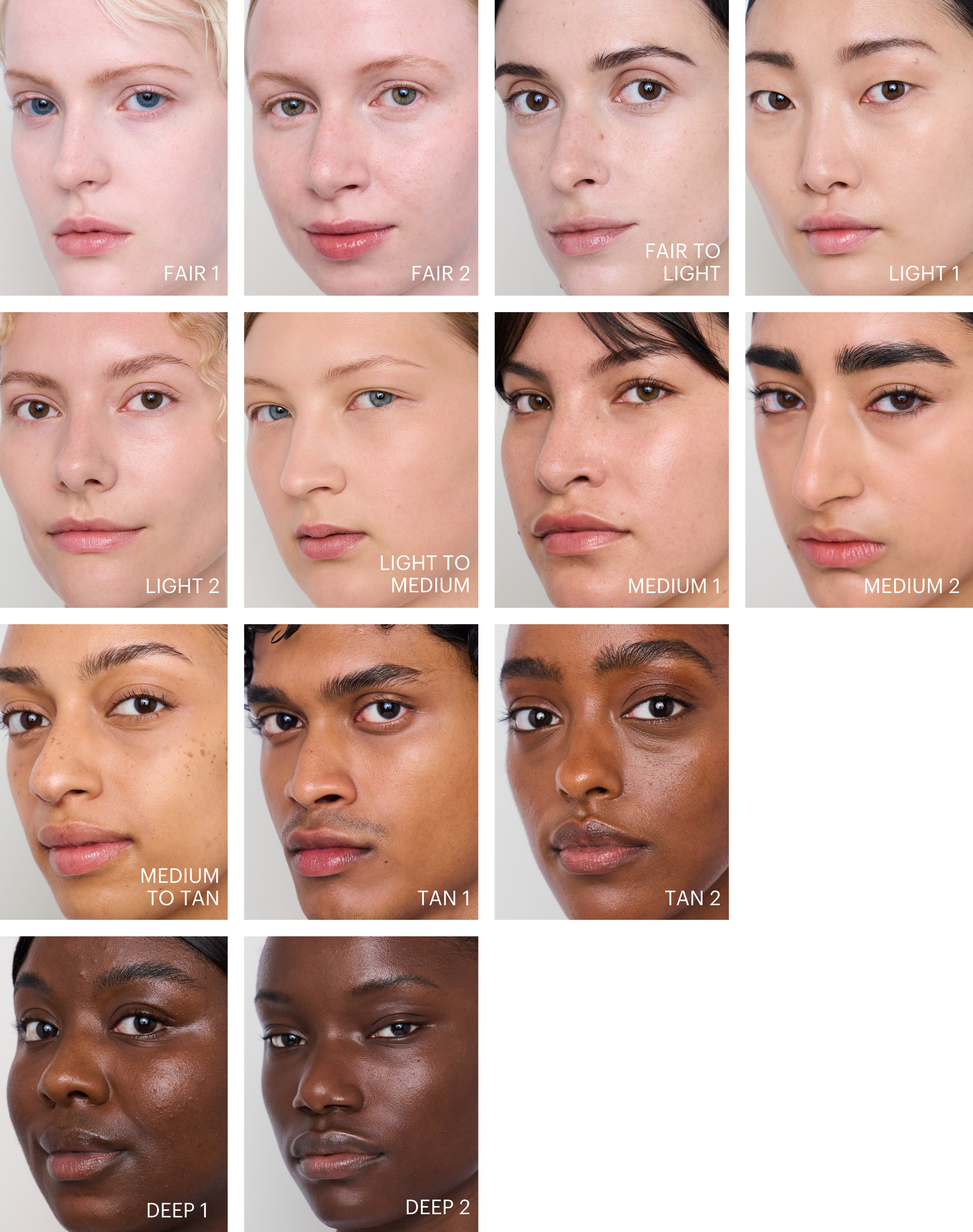 ; Overview of all Concealer Stick SPF 20 shades