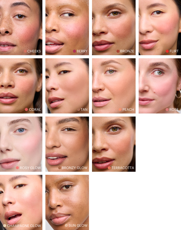 Overzicht van alle kleuren van Blush & Glow Duo Stick