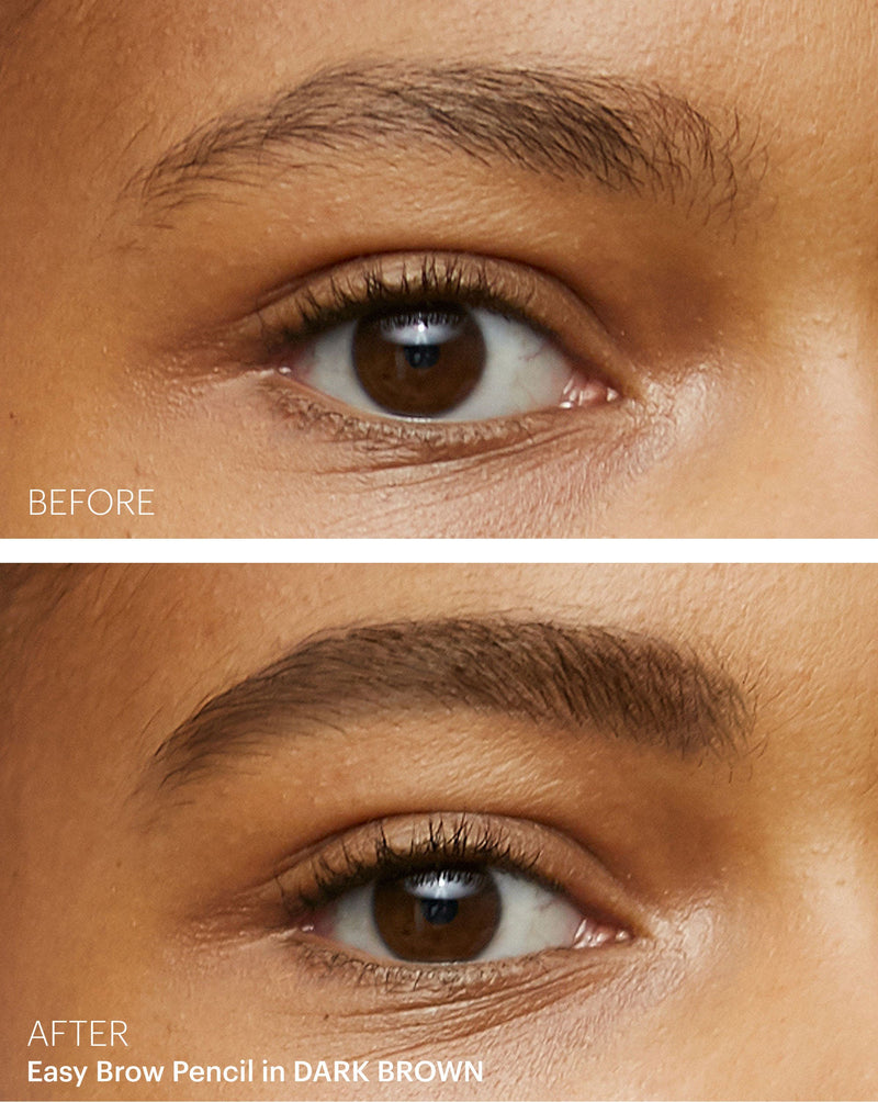 dark-brown; Before & After Dark Brown Easy Brow Pencil