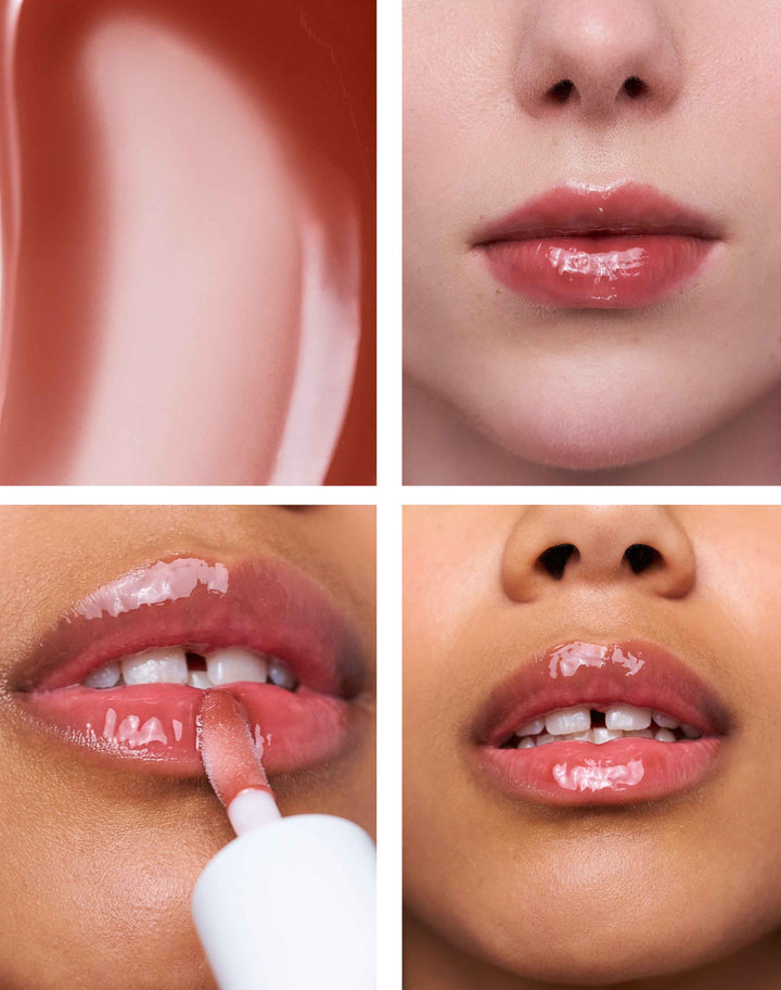 jelly-treat-lip-oil; glaze: Glaze is a warm, natural mid-brown colour