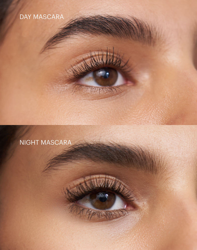 ; Our DAY Mascara and NIGHT Mascara in comparison
