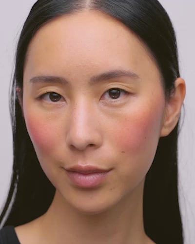 Load video: blush-glow-refill; flirt-blush: Flirt is a fresh, natural red shade with warm undertones and a satin-matt finish