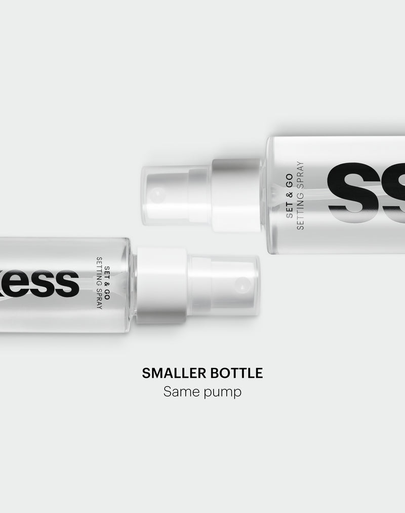 ; Travel size met pomp in originele grootte