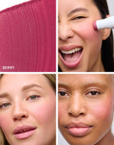 Zacht, rozig mauve tint met licht koele ondertonen en een satijn-matte finish