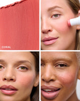 koraal- blush ; Een vers, natuurlijk koraal tint met warme ondertonen