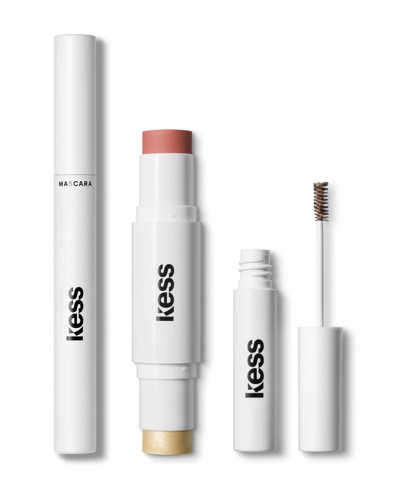 ; Day Mascara + Duo Stick in de gewenste kleuren + Fluffy Brow Filler