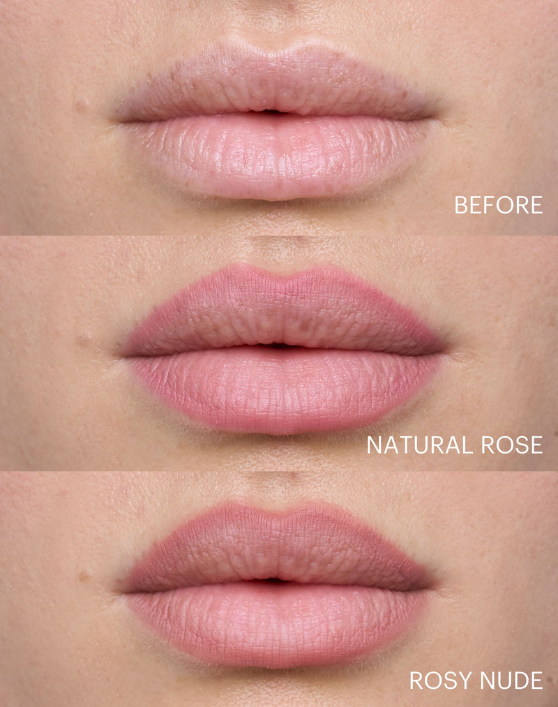 rozig naakt; Vergelijking van Natural Rose en rozig naakt
