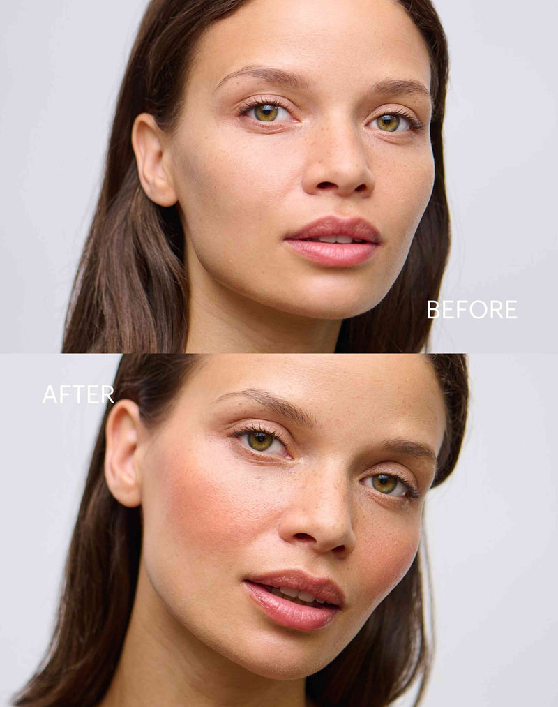 terracotta-blush; Voor & Na van de Mono Stick in Terracotta