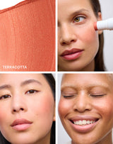 Warm sienna tint met zeer subtiele goudpigmenten