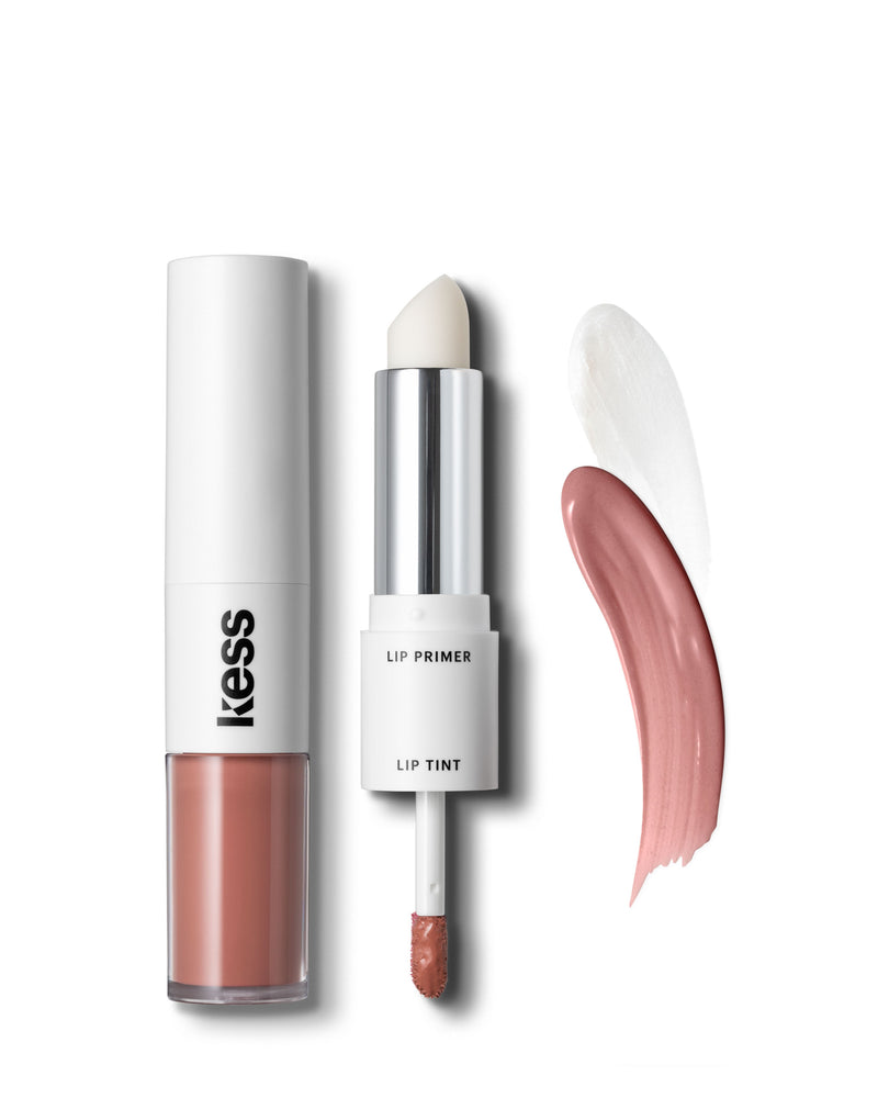 nude-roze; Lip Tint & Primer Twin Stick in Nude Rose
