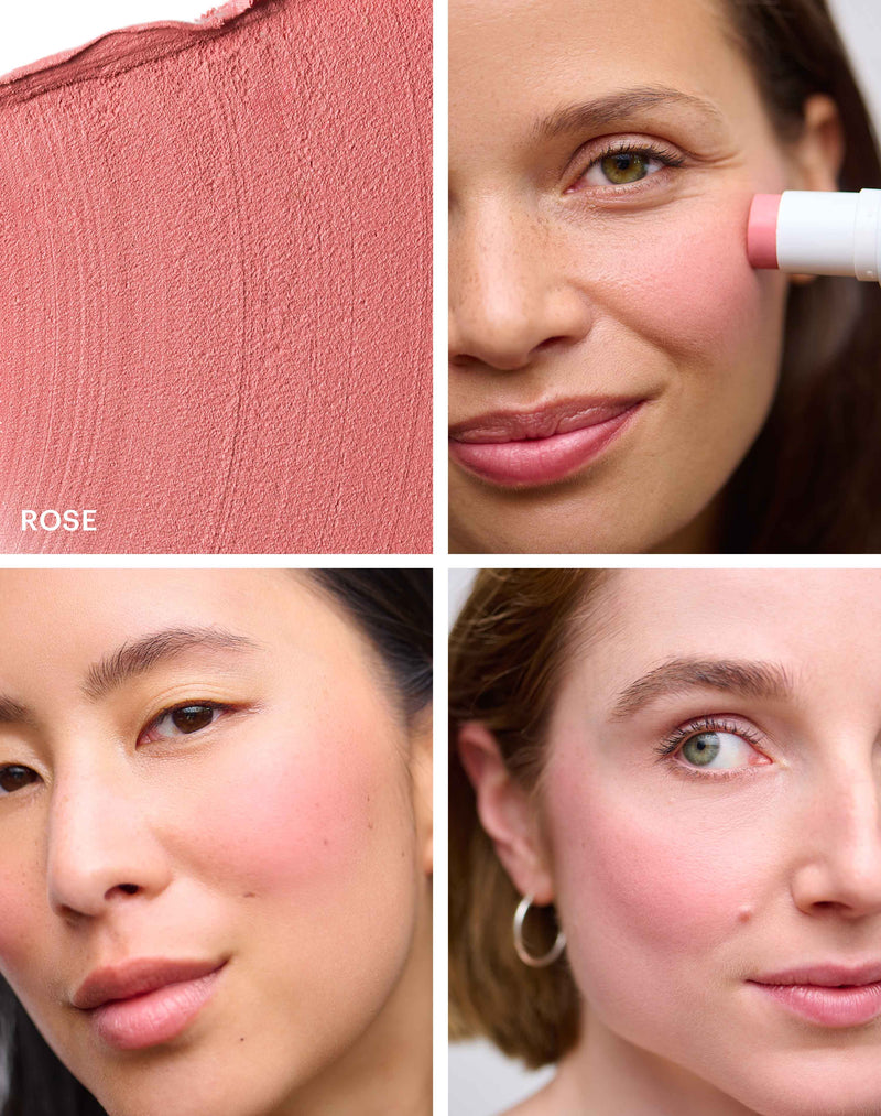 Delicate, poederachtige ros√©tint met koele ondertonen