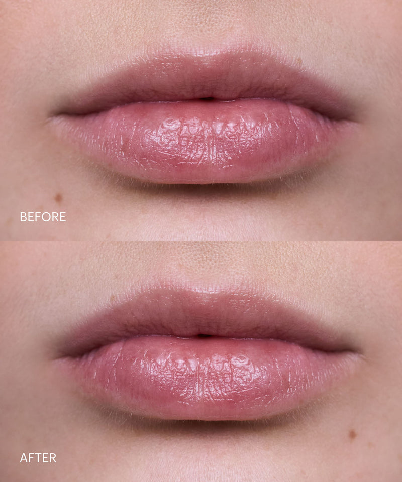 Naked; Przed i po balsam Triple Tint Lip Balm w kolorze Naked