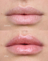 poślizg; Przed i po Jelly Treat Lip Oil w poślizgu