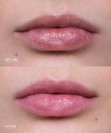 Nudie; Przed i po Triple Tint Lip Balm w kolorze Nudie