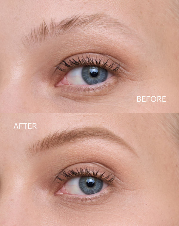 blondynka; Przed i po - Easy Brow Pencil w kolorze blond