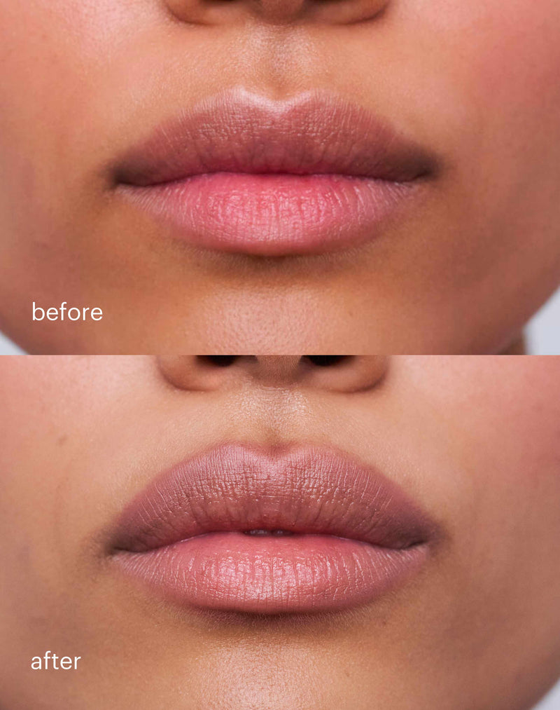 Przed i po Soft Shape Lip Liner w kolorze Neutral Brown